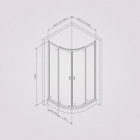 Душевой уголок Am.Pm X-Joy Twin Slide, 80 x 80 х 180 см, профиль черный матовый, стекло прозрачное, без поддона, W88G-205-080BT64