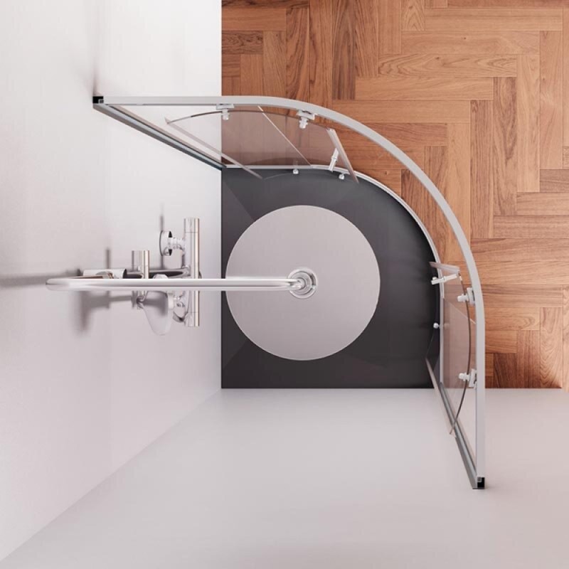 Душевой уголок Am.Pm X-Joy Twin Slide, 80 x 80 см, стекло прозрачное, профиль хром матовый, W88G-205-080MT64