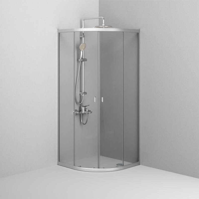 Душевой уголок Am.Pm X-Joy Twin Slide, 80 x 80 см, стекло прозрачное, профиль хром матовый, W88G-205-080MT64