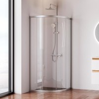 Душевой уголок Am.Pm X-Joy Twin Slide, 80 x 80 см, стекло прозрачное, профиль хром матовый, W88G-205-080MT64