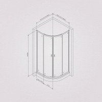 Душевой уголок Am.Pm X-Joy Twin Slide, 90 x 90 x 180 см, профиль черный матовый, стекло прозрачное, без поддона, W88G-205-090BT64