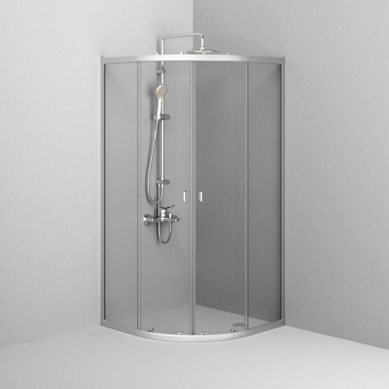 Душевой уголок Am.Pm X-Joy Twin Slide, 90 x 90 см, профиль хром матовый, стекло прозрачное, без поддона, W88G-205-090MT64
