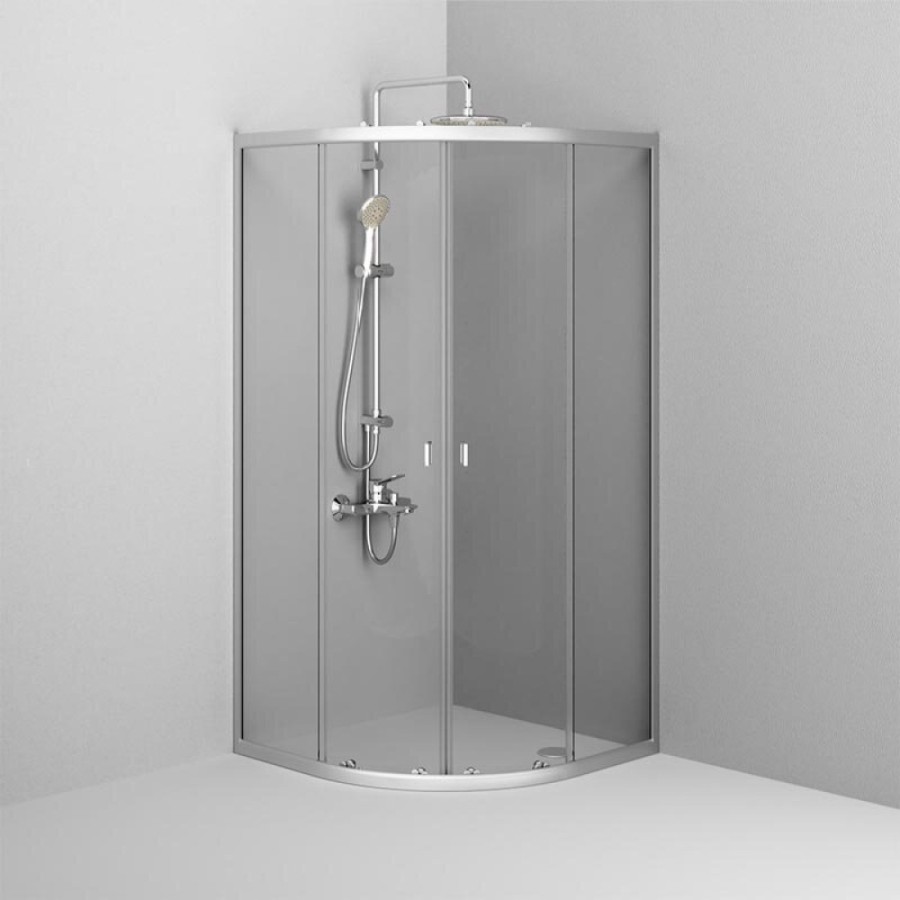 Душевой уголок Am.Pm X-Joy Twin Slide, 90 x 90 см, профиль хром матовый, стекло прозрачное, без поддона, W88G-205-090MT64