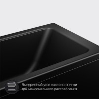 Акриловая ванна Am.Pm Gem 150 x 70 см, цвет черный матовый, W90A-150-070B-A