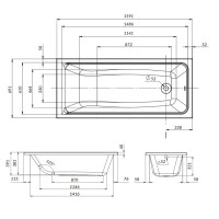 Ванна акриловая A0 Am.Pm Gem W90A-160-070W-A, 160 x 70 см, цвет белый