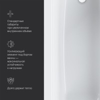 Ванна акриловая Am.Pm Gem W90A-170-075W-A, 170 x 75 см, цвет белый
