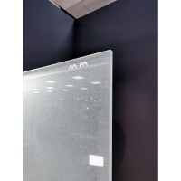 Душевая шторка на ванну Am.Pm Gem 80 х 140 см, неподвижная, профиль черный матовый, стекло матовое, W90BS-080-140BM