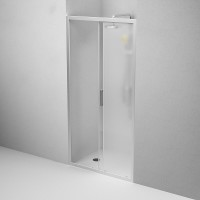 Душевая дверь в нишу Am.Pm Gem Solo 100 х 195 см, раздвижная, стёкла прозрачное и матовое, профиль хром матовый, W90G-100-1-195MM