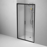 Душевая дверь в нишу Am.Pm Gem Solo 110 х 195 см, раздвижная, стекло прозрачное, профиль черный матовый, W90G-110-1-195BT