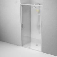 Душевая дверь в нишу Am.Pm Gem Solo 110 х 195 см, раздвижная, стёкла прозрачное и матовое, профиль хром матовый, W90G-110-1-195MM