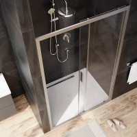 Душевая дверь в нишу Am.Pm Gem Solo 120 х 195 см, раздвижная, стекло прозрачное, профиль матовый хром, W90G-120-1-195MT