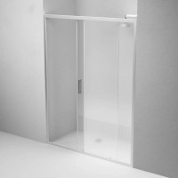 Душевая дверь в нишу Am.Pm Gem Solo 150 х 195 см, раздвижная, стёкла прозрачное и матовое, профиль хром матовый, W90G-150-1-195MM