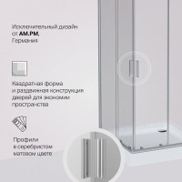 Душевой уголок Am.Pm Gem, 90 x 90 см, стекло прозрачное, профиль серебро матовое, W90G-403-090MT