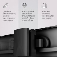 Душевой уголок Am.Pm Gem W90G-403-100100-BT, 100 x 100 см, стекло прозрачное, профиль черный матовый
