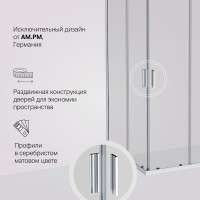 Душевой уголок Am.Pm Gem W90G-403-100100-MT, 100 x 100 см, стекло прозрачное, профиль хром матовый
