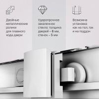 Душевой уголок Am.Pm Gem W90G-403-100100-MT, 100 x 100 см, стекло прозрачное, профиль хром матовый