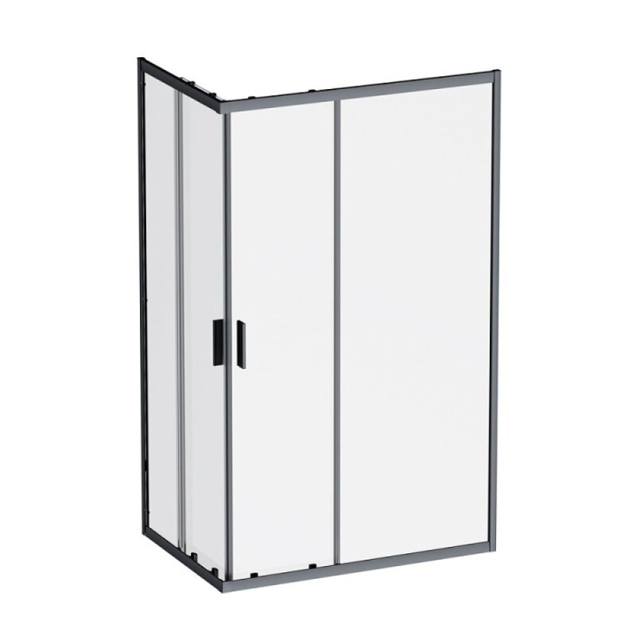 Душевой уголок Am.Pm Gem W90G-403-120280-BT, 120 x 80 см, стекло прозрачное, профиль черный
