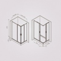 Душевой уголок Am.Pm Gem W90G-403-120280-MT, 120 x 80 см, стекло прозрачное, профиль хром
