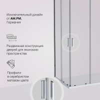 Душевой уголок Am.Pm Gem W90G-403-120280-MT, 120 x 80 см, стекло прозрачное, профиль хром
