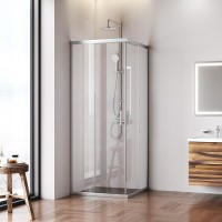 Душевой уголок Am.Pm Gem W90G-403-8080-MT, 80 x 80 см, стекло прозрачное, профиль хром матовый