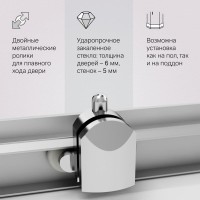 Душевой уголок Am.Pm Gem W90G-403-9090MT, 90 x 90 см, стекло прозрачное, профиль хром матовый