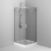 Душевой уголок Am.Pm Gem W90G-403-9090MT, 90 x 90 см, стекло прозрачное, профиль хром матовый