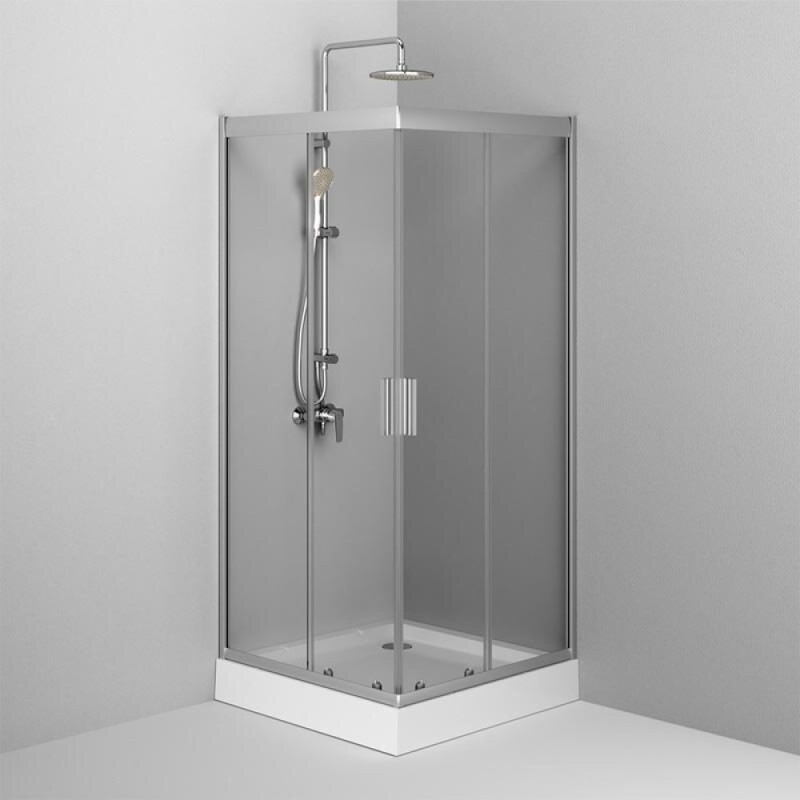 Душевой уголок Am.Pm Gem W90G-403-9090MT, 90 x 90 см, стекло прозрачное, профиль хром матовый