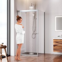 Душевой уголок Am.Pm Gem W90G-404-090MT, 90 x 90 см, стекло прозрачное, профиль хром