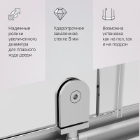Душевой уголок Am.Pm Gem W90G-404-090MT, 90 x 90 см, стекло прозрачное, профиль хром