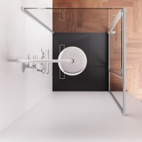Душевой уголок Am.Pm Gem W90G-404-090MT, 90 x 90 см, стекло прозрачное, профиль хром