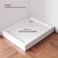 Душевой уголок Am.Pm Gem 100 х 80 см, профиль черный матовый, стекло прозрачное, W90G-404-100280-BT