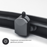 Душевой уголок Am.Pm Gem 120 х 90 см, профиль черный матовый, стекло прозрачное, W90G-404-120290-BT