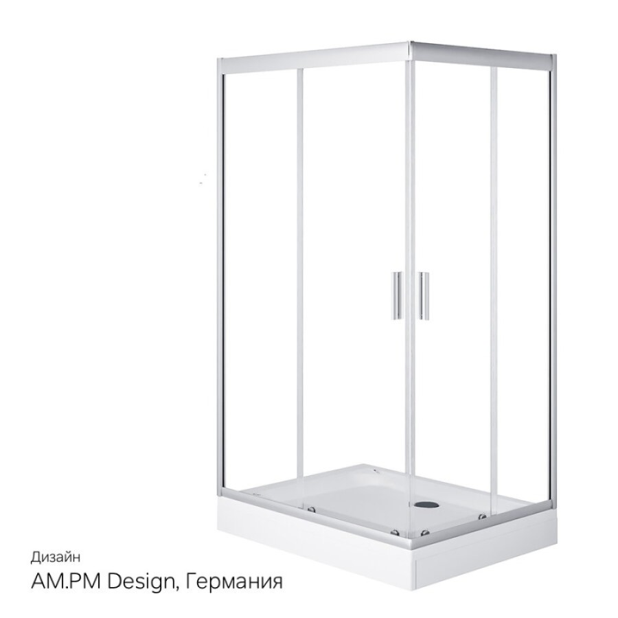 Душевой уголок Am.Pm Gem Twin Slide, 120 х 90 см, профиль матовый хром, стекло прозрачное, W90G-404-120290-MT