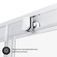 Душевой уголок Am.Pm Gem Twin Slide, 120 х 90 см, профиль матовый хром, стекло прозрачное, W90G-404-120290-MT