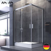 Душевой уголок Am.Pm Gem Twin Slide, 120 х 90 см, профиль матовый хром, стекло прозрачное, W90G-404-120290-MT