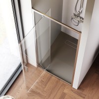 Душевая дверь в нишу Am.Pm Gem W90G-80-1P-MT, 80 см, распашная, стекло прозрачное, профиль хром матовый