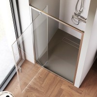 Душевая дверь в нишу Am.Pm Gem W90G-90-1P-MT, 90 см, распашная, стекло прозрачное, профиль хром матовый