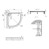 Поддон Am.Pm Gem W90T-401-090W 90 х 90 х 16 см, с сифоном