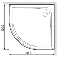 Поддон Am.Pm Gem W90T-401-100W 100 х 100 х 16 см, с сифоном