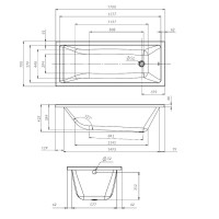 Ванна акриловая Am.Pm Gem 170 x 70 см, белая, W93A-170-070W-A