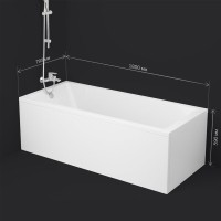Акриловая ванна Am.Pm Gem 180 x 80 см, белый, W93A-180-080W-A