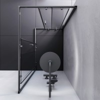 Душевой уголок Gem S Twin Slide, 120 x 80 см, высота 200 см, стекло прозрачное, профиль черный матовый, W93G-404-120280-BT