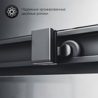 Душевой уголок Am. Pm Gem S Twin Slide, 120 x 90 см, высота 200 см, стекло прозрачное, профиль черный матовый, W93G-404-120290-BT