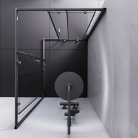 Душевой уголок Am. Pm Gem S Twin Slide, 120 x 90 см, высота 200 см, стекло прозрачное, профиль черный матовый, W93G-404-120290-BT
