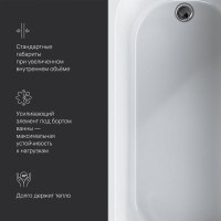 Ванна акриловая Am.Pm X-Joy 170x75 W94A-170-075W-A белая глянцевая
