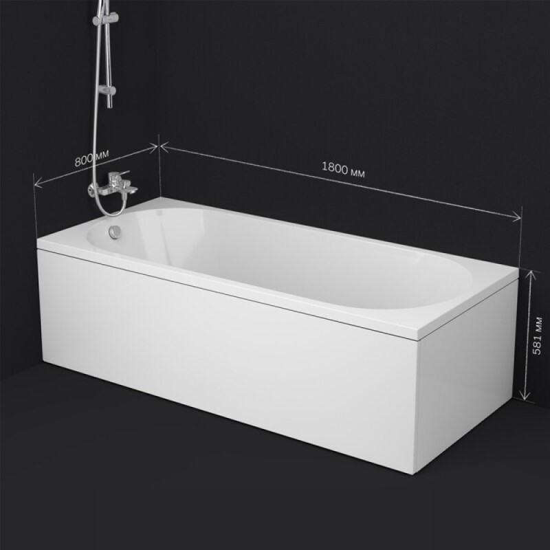 Ванна акриловая Am.Pm X-Joy W94A-180-080W-A 180 х 80 см, белая