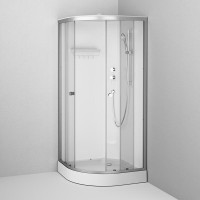 Душевая кабина Am.Pm X-Joy W94C-401-090MT, 90 х 90 см, с крышей, стекло прозрачное, профиль хром матовый