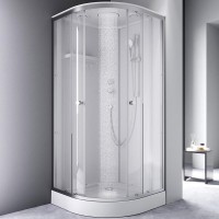 Душевая кабина Am.Pm X-Joy W94C-401-090MT, 90 х 90 см, с крышей, стекло прозрачное, профиль хром матовый