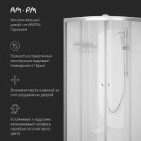 Душевая кабина Am.Pm X-Joy W94C-401-090MT, 90 х 90 см, с крышей, стекло прозрачное, профиль хром матовый