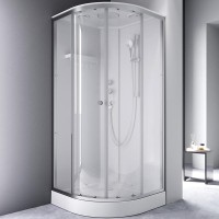Душевая кабина Am.Pm X-Joy W94C-401-090MT, 90 х 90 см, с крышей, стекло прозрачное, профиль хром матовый